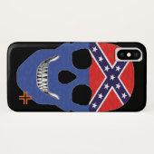 HANDSKULL Rebel Blauw hoesje iPhone X B2 (Achterkant (horizontaal))