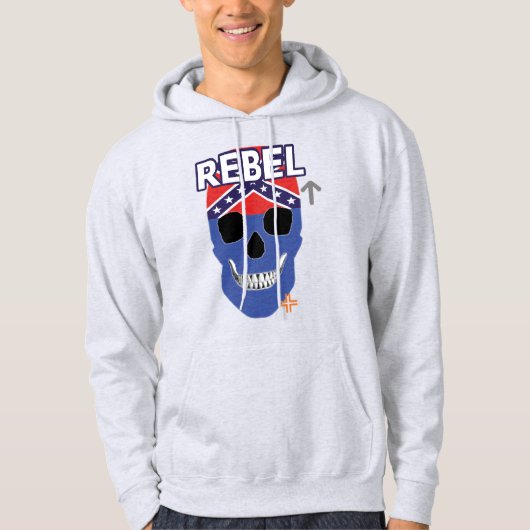 HANDSKULL Rebel Blue Hooded Sweatshirt B2 (Voorkant)