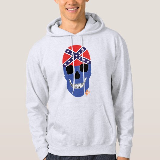 HANDSKULL Rebel Blue Hooded Sweatshirt B2 (Voorkant)