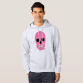 HANDSKULL Rebel Pink Hooded Sweatshirt B2 (Voorkant volledig)