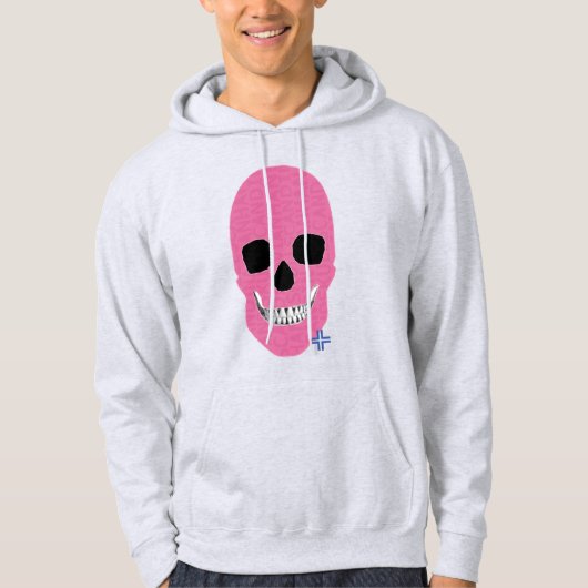 HANDSKULL Rebel Pink Hooded Sweatshirt B2 (Voorkant)