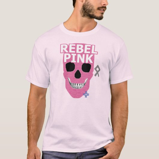 HANDSKULL Rebel Pink t shirt Basic B2 (Voorkant)