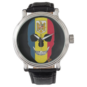 HANDSKULL Roemenië horloge mannen leer B2