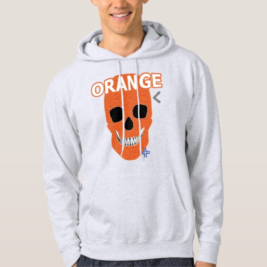 HANDSKULL Sinaasappel Hooded Sweatshirt B2 (Voorkant)