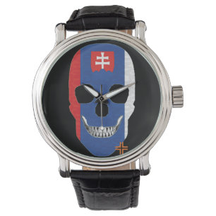 HANDSKULL Slowakije horloge mannen leer B2