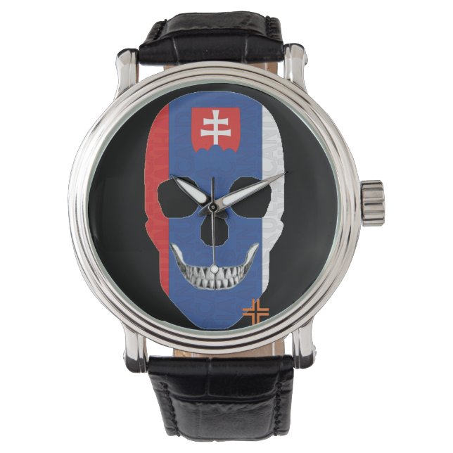 HANDSKULL Slowakije horloge mannen leer B2 (Voorkant)