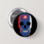 HANDSKULL Slowakije Ronde Badge zwart B2 Button 5,7 Cm (Voorkant /achterkant)