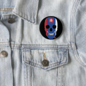 HANDSKULL Slowakije Ronde Badge zwart B2 Button 5,7 Cm (In situ)
