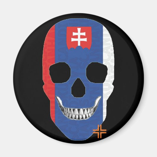 HANDSKULL Slowakije ronde magneet B2 (Voorkant)