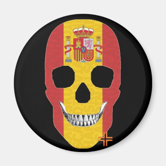 HANDSKULL Spanje ronde magneet B2 (Voorkant)