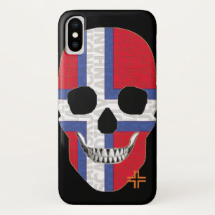 HANDSKULL Svart Kors hoesje iPhone X B2