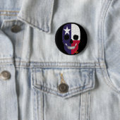 HANDSKULL Texas Ronde Badge zwart B2 Button 5,7 Cm (In situ)