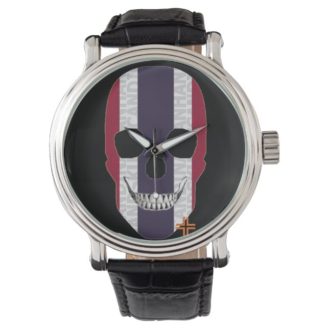 HANDSKULL Thailand horloge mannen leer B2 (Voorkant)