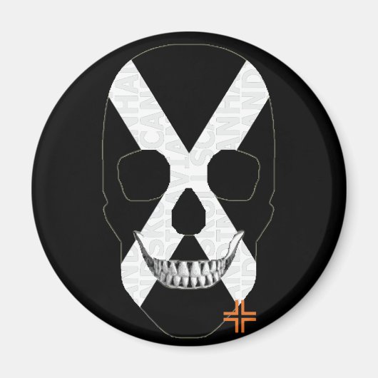 HANDSKULL Tribe ronde magneet B2 (Voorkant)