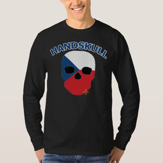 HANDSKULL Tsjechoslowakije - Lange basishoes T-shirt (Voorkant)