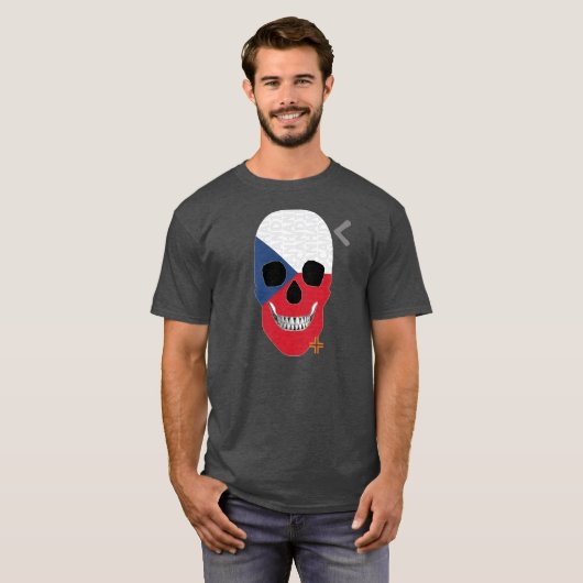 HANDSKULL Tsjechoslowakije T-shirt basis B2 (Voorkant volledig)
