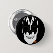 HANDSKULL Vampier Ronde Badge zwart B2 Button 5,7 Cm (Voorkant /achterkant)