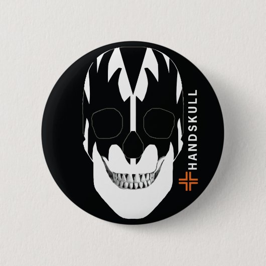 HANDSKULL Vampire, Happy skull, Vampire vlag Ronde Button 5,7 Cm (Voorkant)