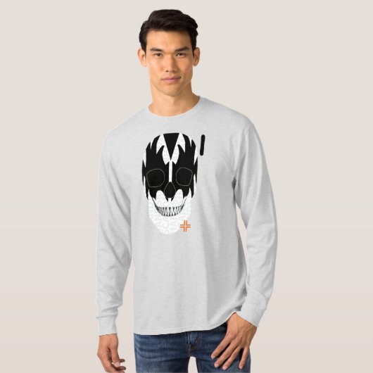 HANDSKULL Vampire Lange Rang-hoes T-Shirt B2 (Voorkant volledig)