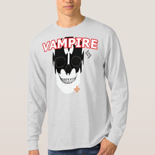 HANDSKULL Vampire Lange Rang-hoes T-Shirt B2 (Voorkant)