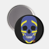 HANDSKULL Viking ronde magneet B2 (Voorkant / Achterkant)