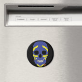 HANDSKULL Viking ronde magneet B2 (Insitu (Vaatwasser))