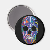 HANDSKULL Vrede ronde magneet B2 (Voorkant / Achterkant)