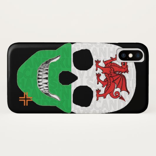 HANDSKULL Wales hoesje iPhone X B2 (Achterkant (horizontaal))