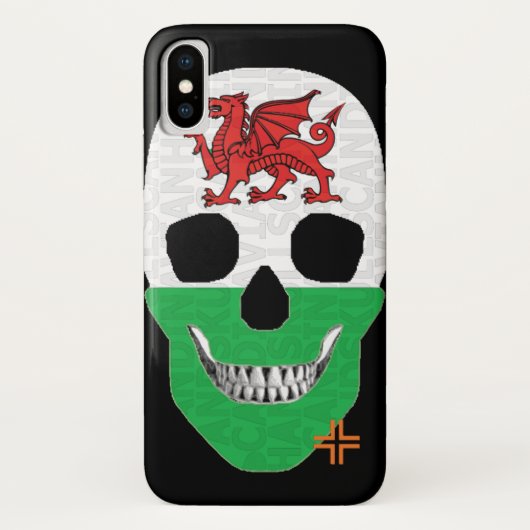 HANDSKULL Wales hoesje iPhone X B2 (Achterkant)