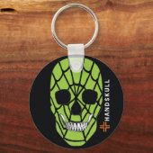 HANDSKULL Web Green, Happy skull, Web Green flag Sleutelhanger (Voorkant)