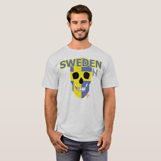 HANDSKULL Zweden t-shirt Basic B2 (Voorkant volledig)