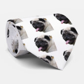 Handsom witte accessoires van de Pug foto's, voeg Stropdas (Opgerold)