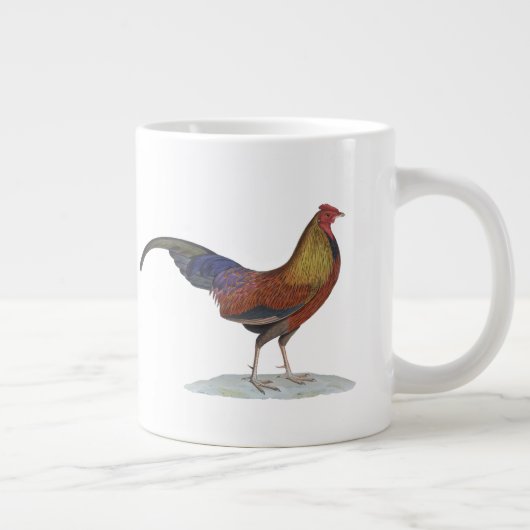 Handsome Alert Rooster Grote Koffiekop (Rechts)