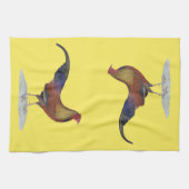 Handsome Alert Rooster Theedoek (Horizontaal)