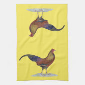 Handsome Alert Rooster Theedoek (Verticaal)