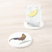 Handsome Alert Rooster Zandsteen Onderzetter (Zijkant)