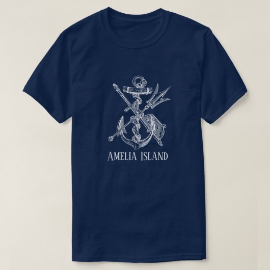 Handsome Amelia Island Florida Anchor T-shirt (Design voorkant)