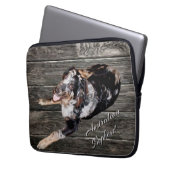 Handsome Australian Shepherd Dog Electronics Bag Laptop Sleeve (Voorkant Links)