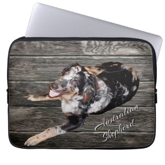 Handsome Australian Shepherd Dog Electronics Bag Laptop Sleeve