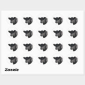 Handsome Belted Galloway Steer Ronde Sticker (Vel)