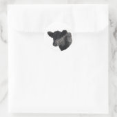 Handsome Belted Galloway Steer Ronde Sticker (Tas)