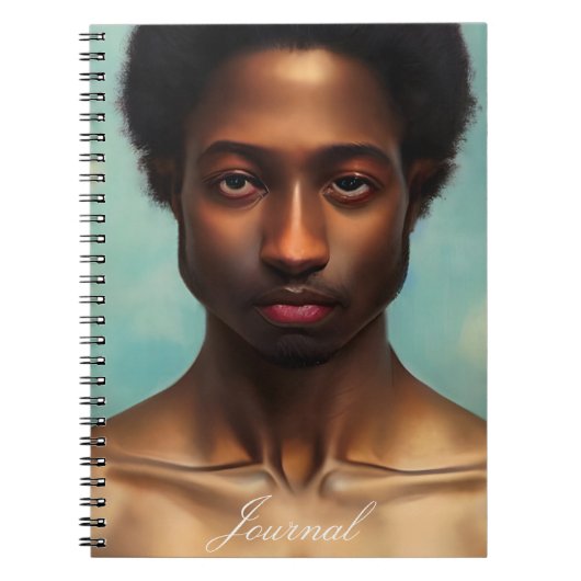 Handsome Black Man Journal Notitieboek (Voorkant)