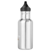 Handsome Black Modern Gold Monogram Initiaal Waterfles (Rechts)