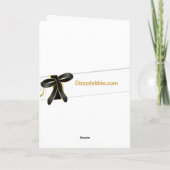 Handsome Black, White, & Red Guy's Graduation Card Kaart (Achterkant)