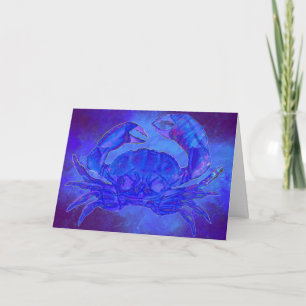 Handsome Blue Crab Wenskaart Kaart
