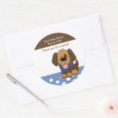Handsome Brown Puppy Baby shower Favor Sticker (Envelop)