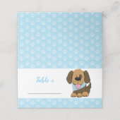 Handsome Brown Puppy Dog Buffet Tent Tabel Plaatskaartje (Buitenkant ongevouwen)