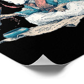 Handsome Calligraphy Kitsune For Japan Style Lover Poster (Hoek)