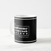 Handsome & Can Cook Typografie Vaderdag Koffiemok (Voorkant links)