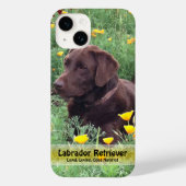 Handsome Chocolate Lab do in Poppy Patch Case-Mate iPhone Case (Achterkant)